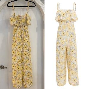 Intermix Eliza Silk Floral Jumpsuit